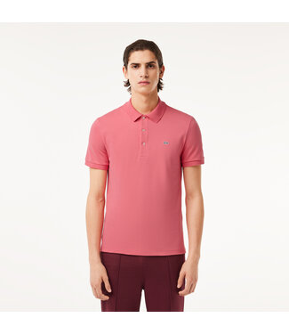 Lacoste stretch polo korte mouw roze