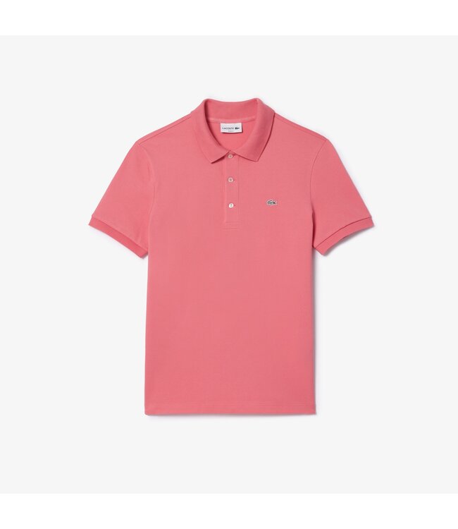 stretch polo korte mouw roze
