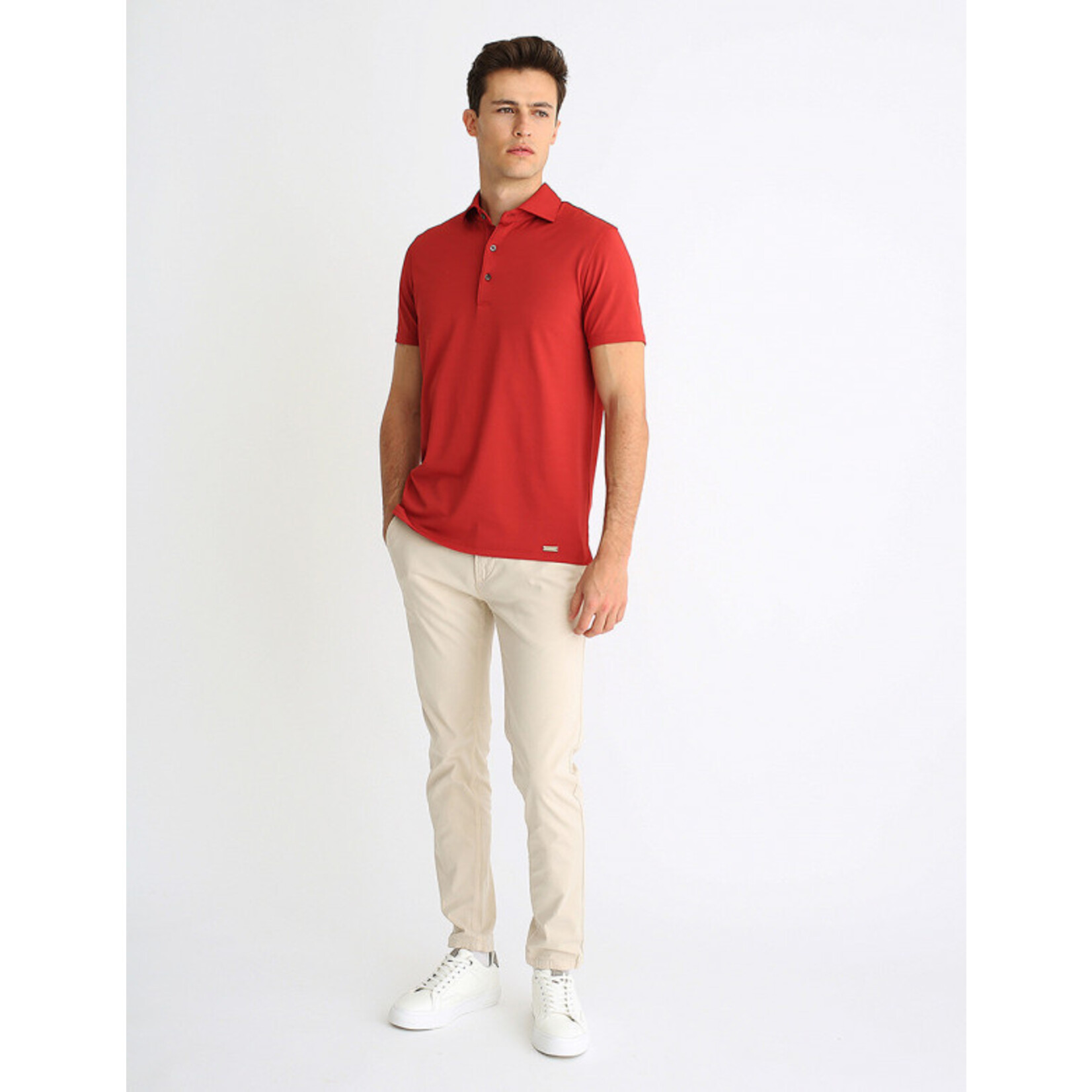 Batech regular fit polo clean essential rosso pomodoro
