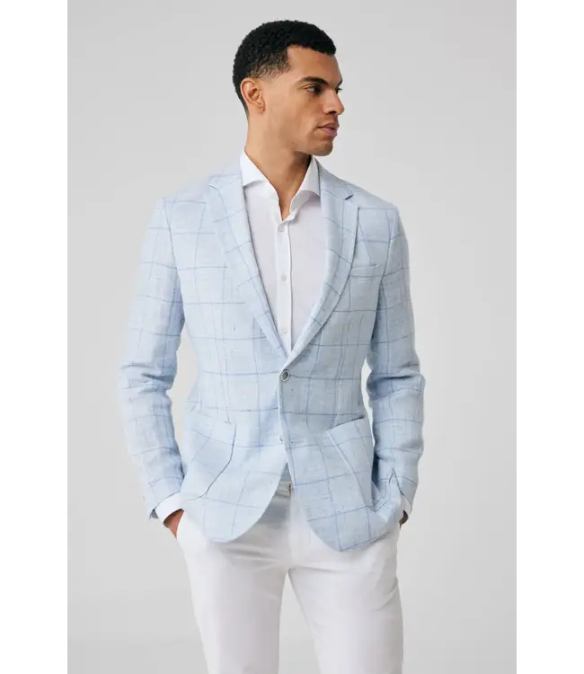 Gold colbert lichtblauw ruit