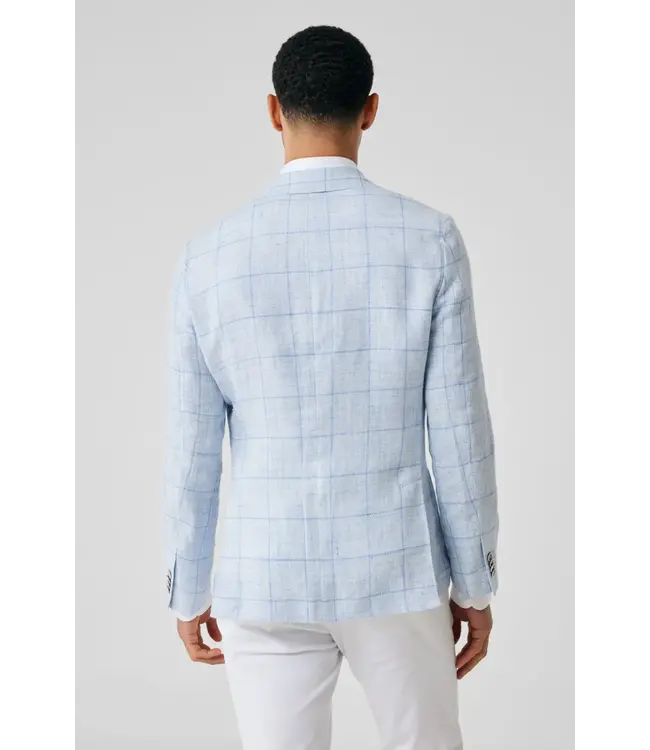 Gold colbert lichtblauw ruit