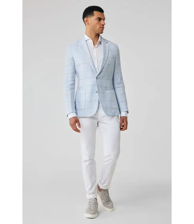 Gold colbert lichtblauw ruit