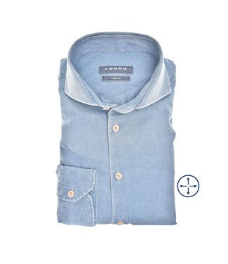Ledûb slim fit overhemd denim
