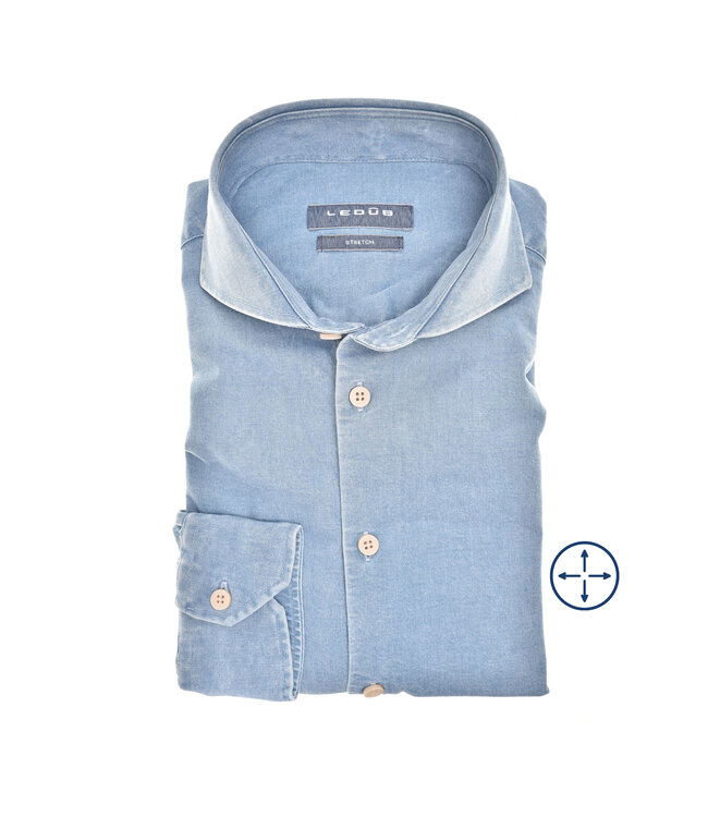 slim fit overhemd denim