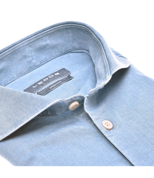 slim fit overhemd denim