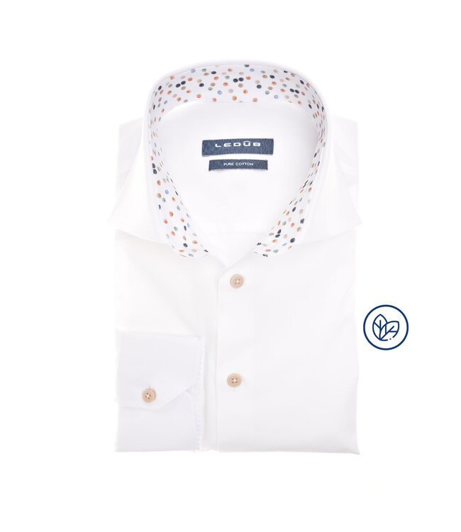 modern fit overhemd wit