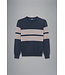 Paul & Shark wollen ronde hals trui beige balk