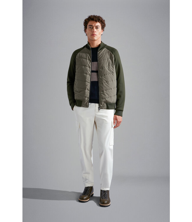 wollen ronde hals trui beige balk