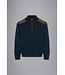 Paul & Shark wollen trui met korte rits marine