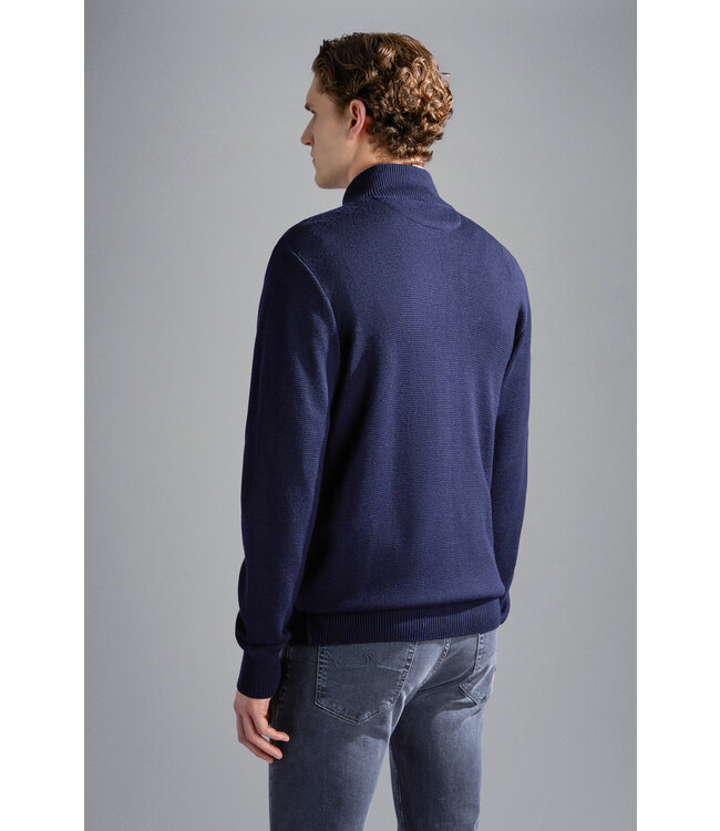 wollen vest met rits marine