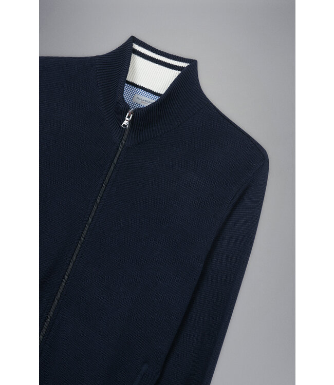 wollen vest met rits marine