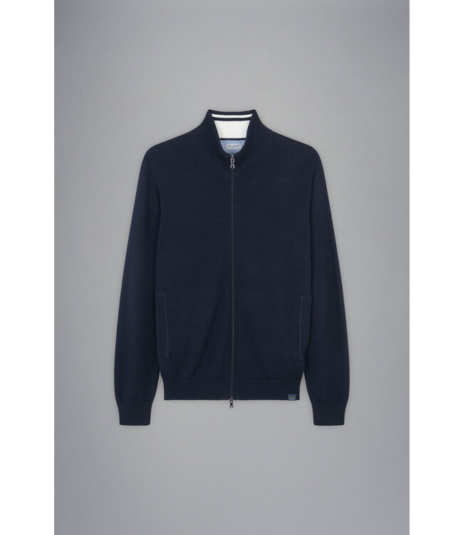 wollen vest met rits marine