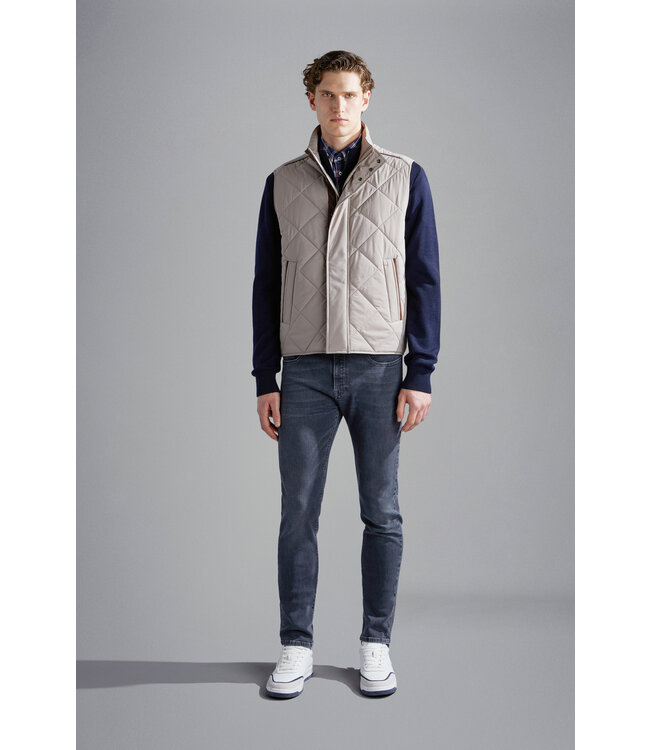 wollen vest met rits marine