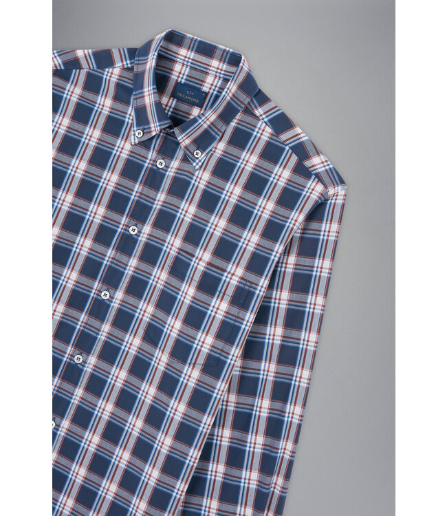 regular fit overhemd blauw ruit