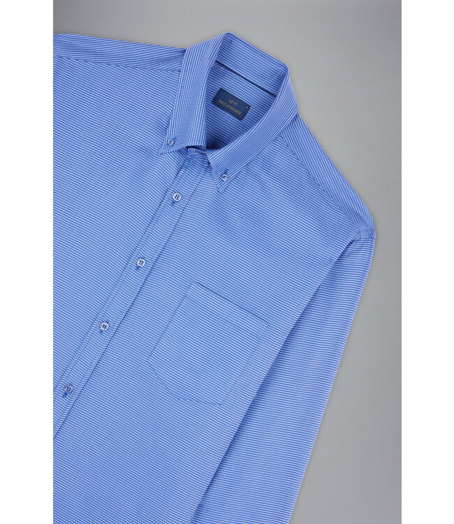 regular fit overhemd blauw print