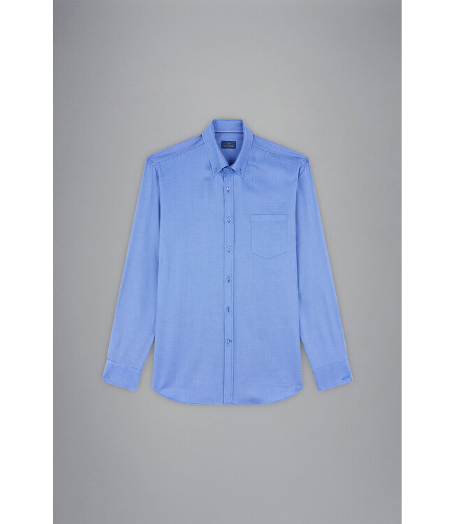 regular fit overhemd blauw print