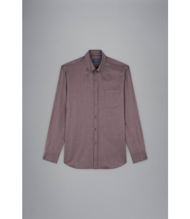 regular fit overhemd bruin print