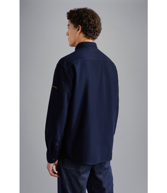 wollen overshirt marine