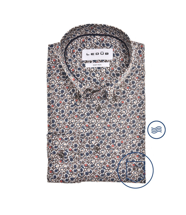 modern fit overhemd bloemen print