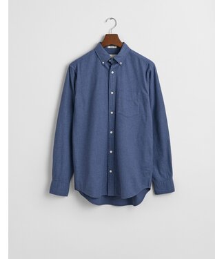 GANT regular fit flanellen overhemd blauw