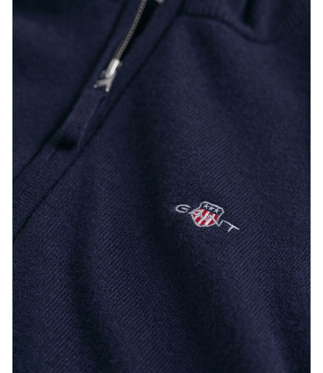 lamswollen vest marine