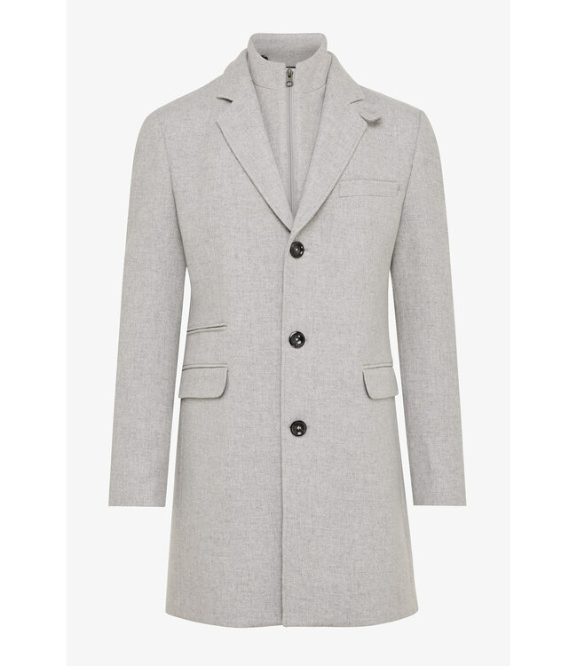 Moreno wollen coat lichtgrijs