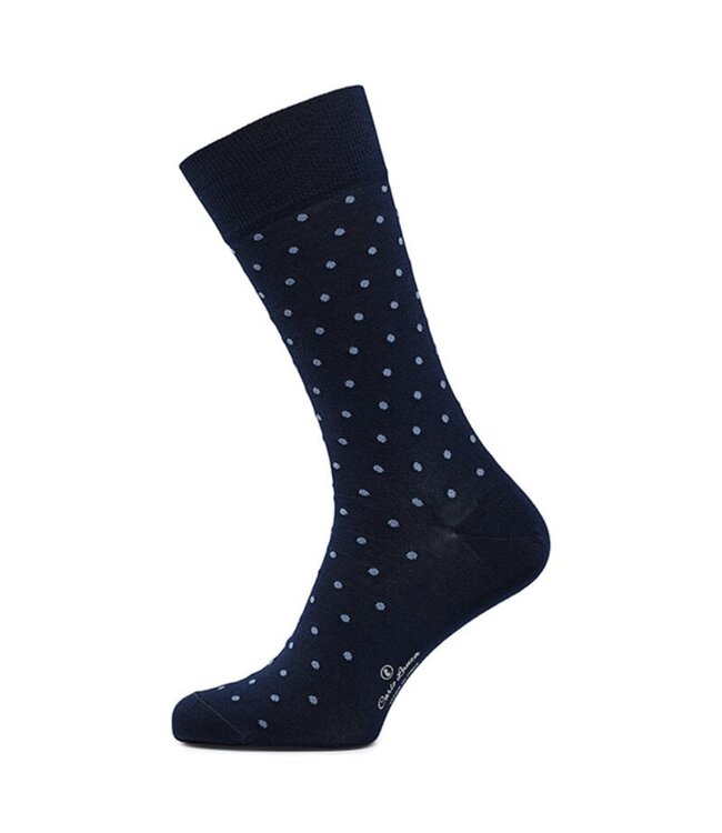 katoenen sokken marineblauwe stip