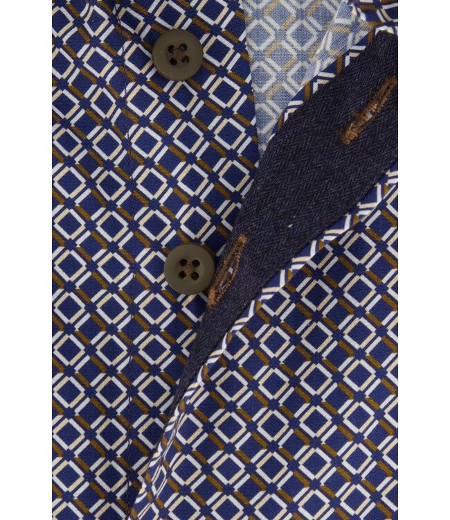 regular fit overhemd marine print