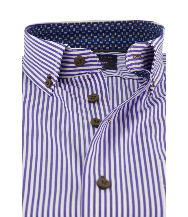 regular fit overhemd blauw streep