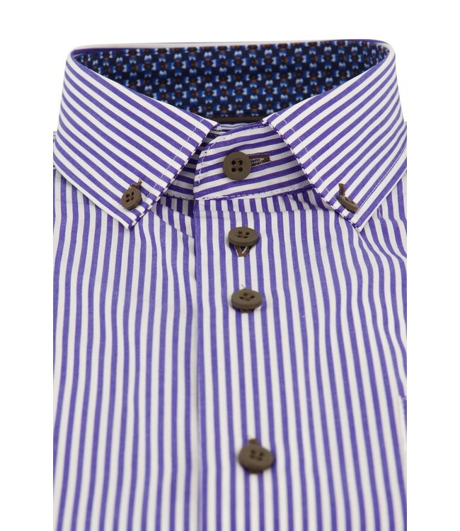 regular fit overhemd blauw streep