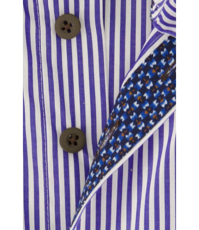 regular fit overhemd blauw streep
