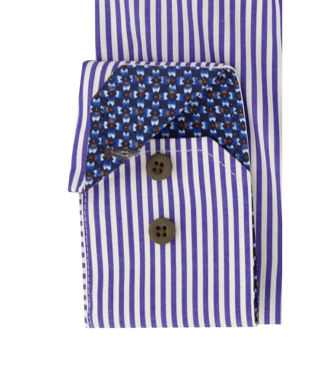 regular fit overhemd blauw streep