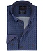 Portofino regular fit overhemd blauw print