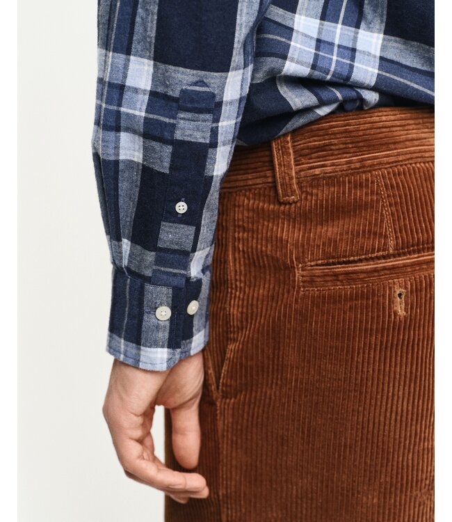 regular fit overhemd Schotse ruit blauw