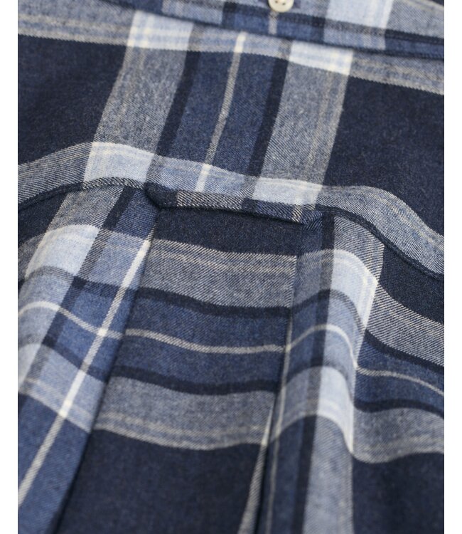 regular fit overhemd Schotse ruit blauw