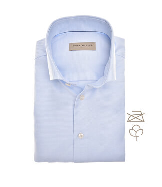 John Miller slim fit overhemd lichtblauw