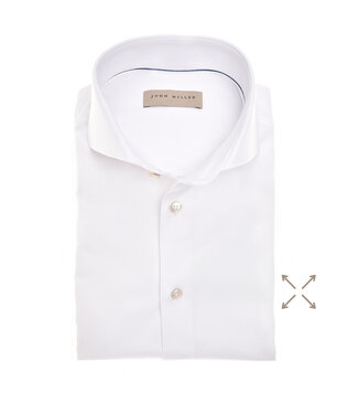 John Miller slim fit overhemd 360 graden stretch wit