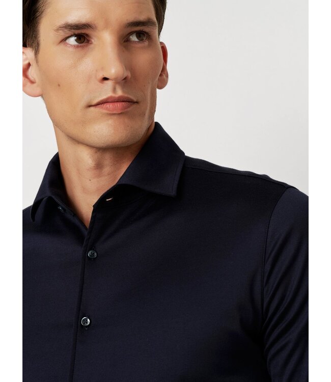 two-ply jersey overhemd marine