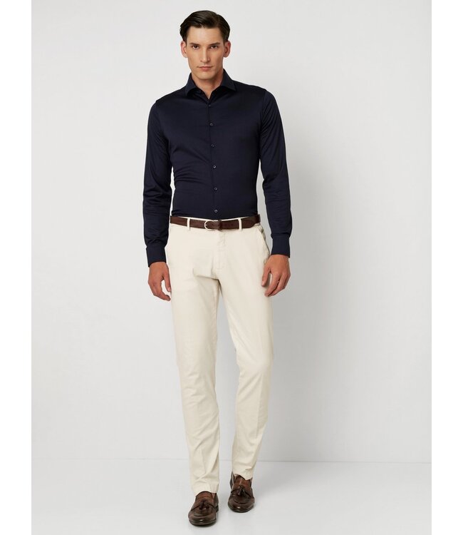 two-ply jersey overhemd marine