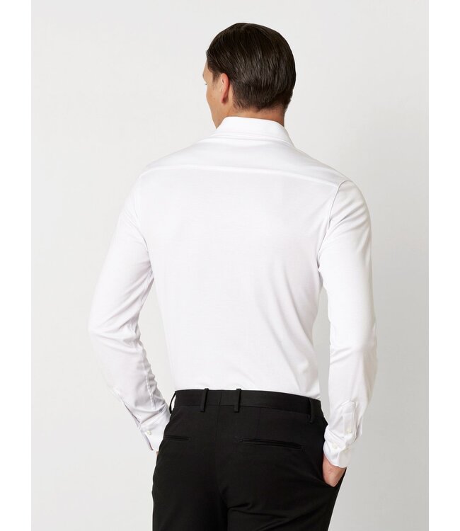 two-ply jersey overhemd wit