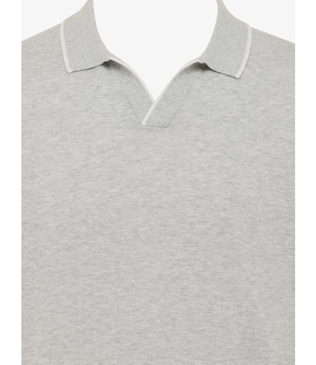 Gold korte mouw polo lichtgrijs