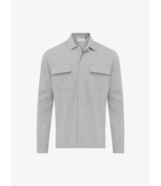 Gentiluomo Treviso linnen overshirt grijs