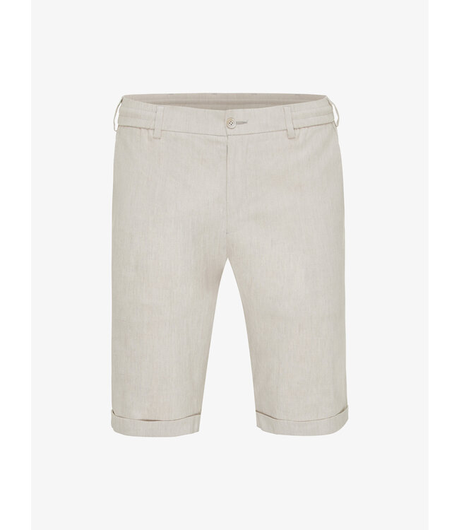 linnen stretch shorts zand