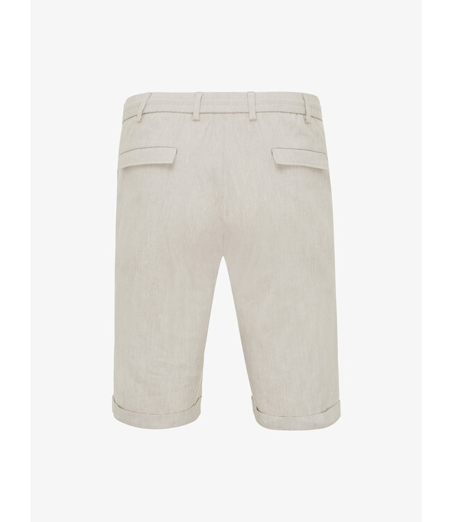 linnen stretch shorts zand