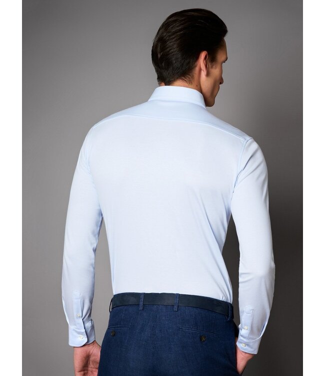 jersey overhemd lichtblauw