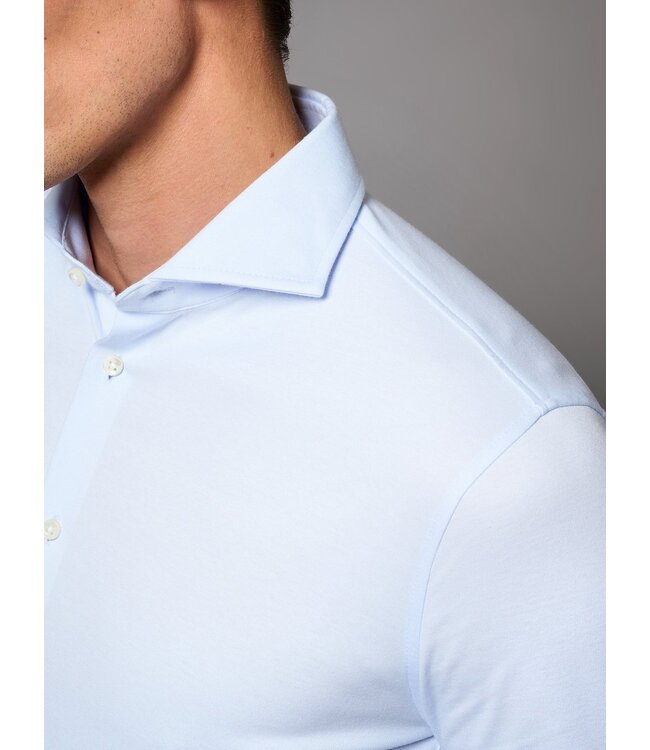 jersey overhemd lichtblauw