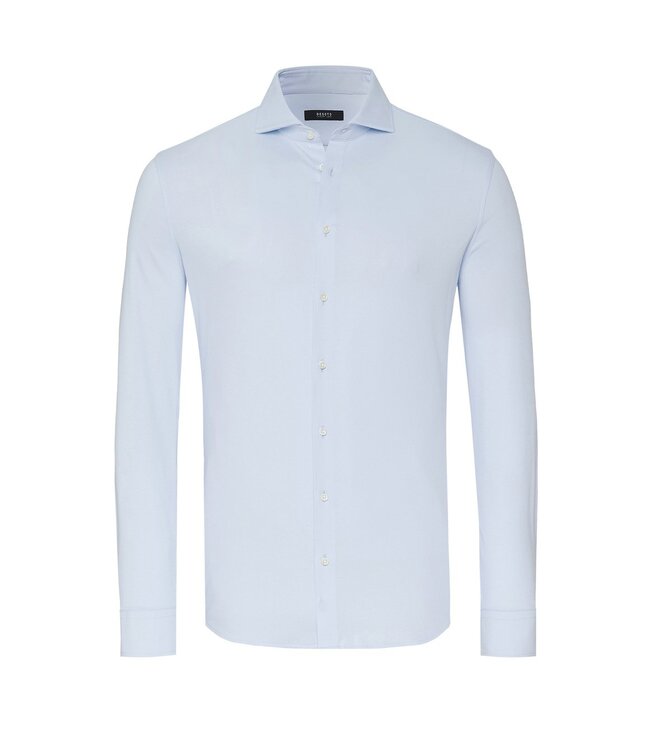 jersey overhemd lichtblauw