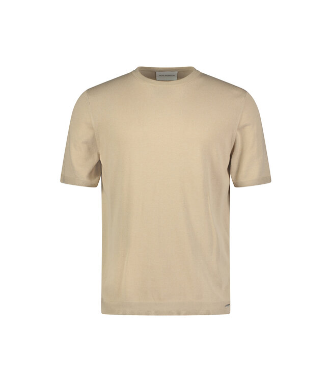 gebreid t-shirt camel