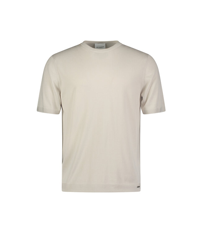 gebreid t-shirt beige