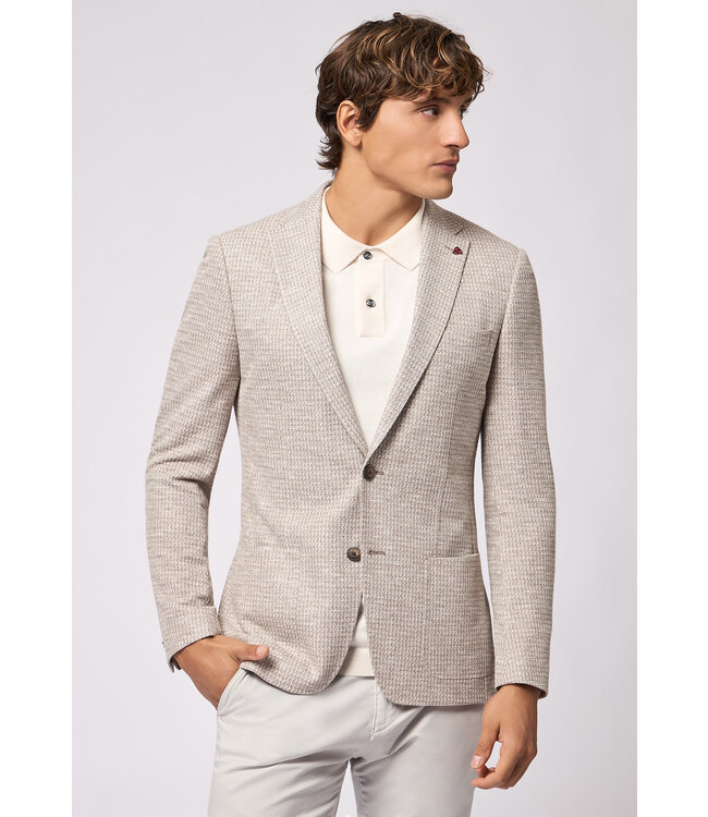 half gevoerd colbert beige